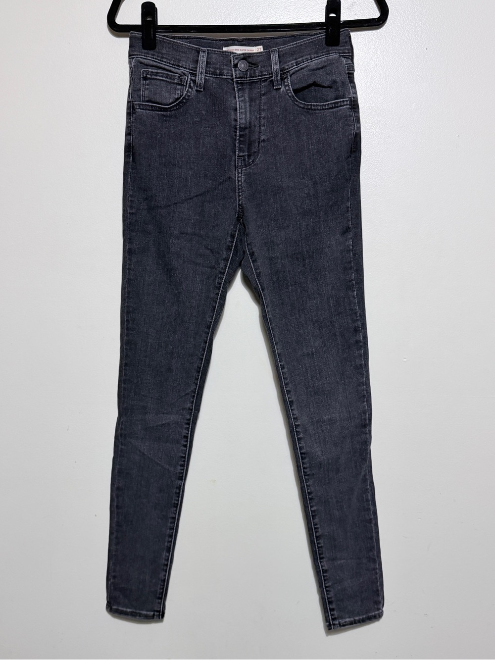 Levi's 720 High-Rise Super Skinny Jeans Dark Gray Wash Size 27